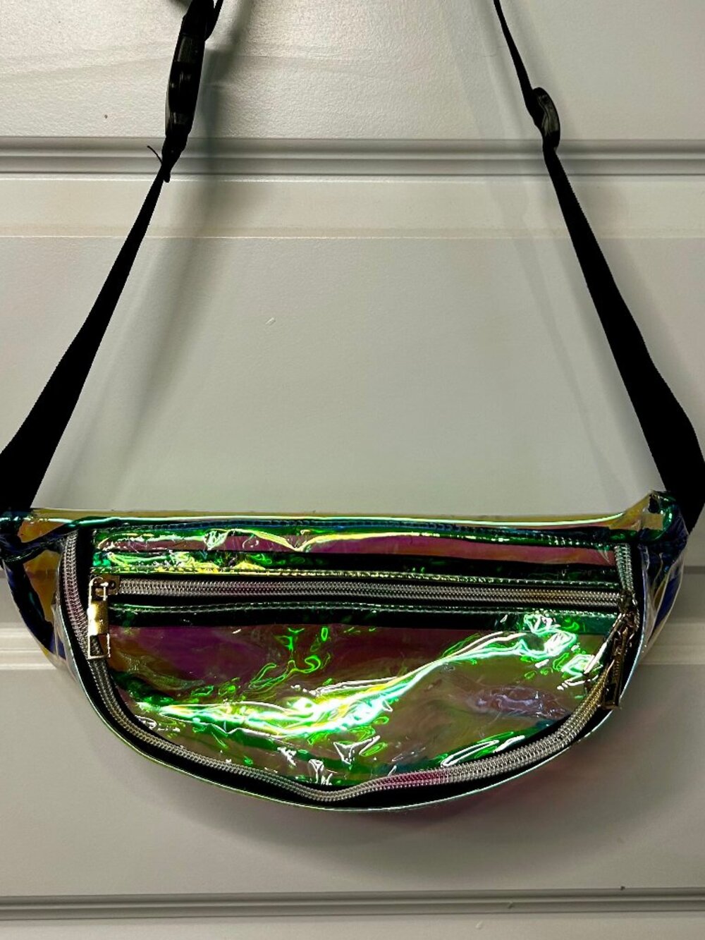 Holographic Iridescent Plastic Cyberpunk Fanny Pack 🌈🦄🪩